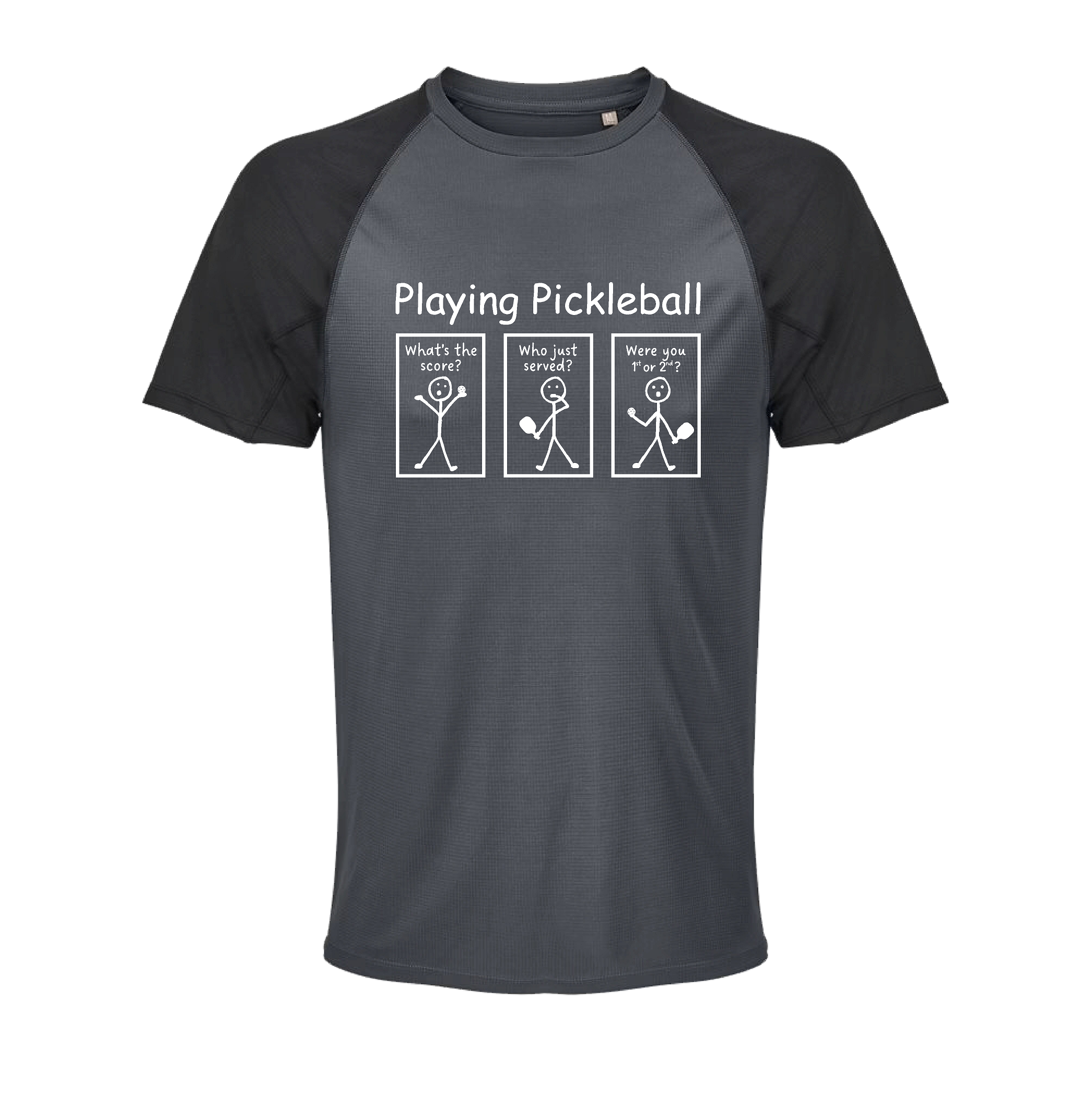 Playing Pickleball-Trøjen - Black/Grey